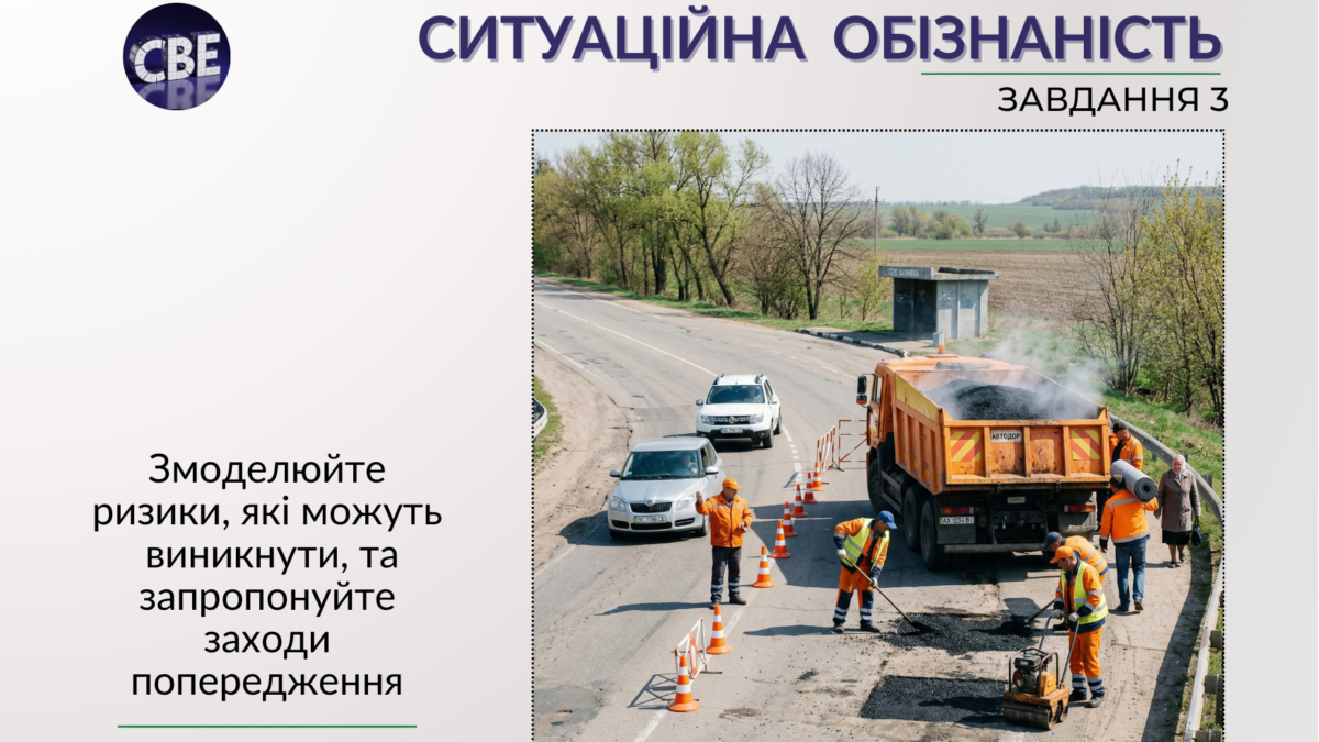 Цикл «Вчимося ситуаційній обізнаності» Завдання 3.